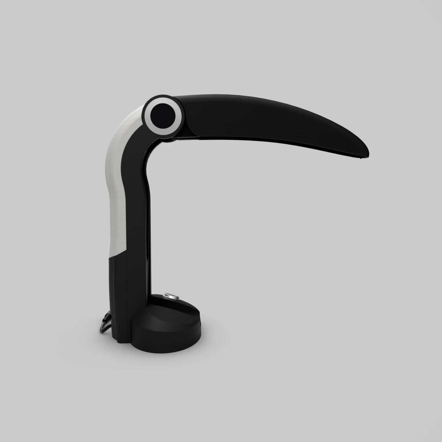 Retro toucan lamp in Black + Black