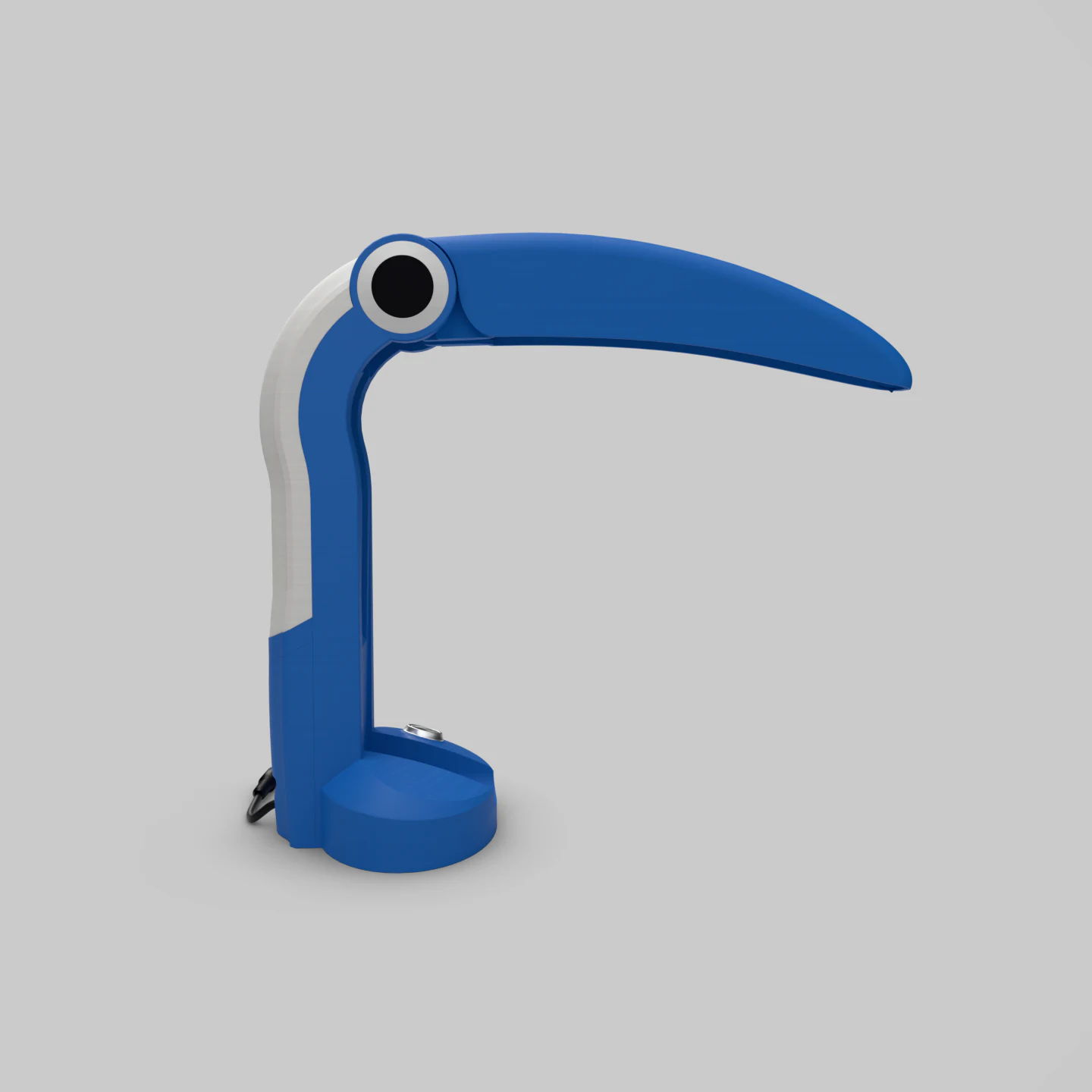 Retro toucan lamp in Blue + Blue