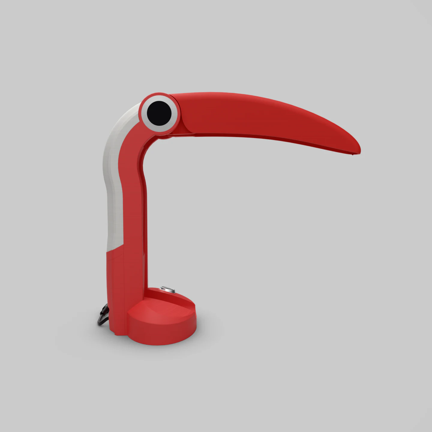 Retro toucan lamp in Red + Red